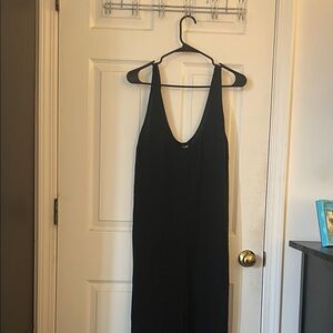 Black Sleeveless Jumpsuit with Tie